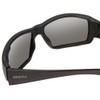 Close Up View of Smith Operators Choice Wrap Sunglasses Black/CP+Elite Polarized Blue Mirror 62mm