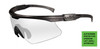 Wiley X PT-1 Wrap Around Safety Glass in Matte Black w/ Clear Lens