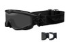 Wiley X Spear Tactical Rx Safety Goggles in Black with Smoke & Clear Lens