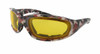 Red Camo Yellow Lens Safety Glasses