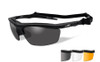 Wiley X Guard Safety Glass in Matte Black Grey/Clear/Rust Lenses