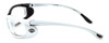 Harley-Davidson HDSZ702 Safety Glasses Sport Wrap-Around Design with Foam Inserts (Silver Frame & Clear Lens)