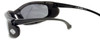 Harley-Davidson HDSZ702 Safety Glasses Sport Wrap-Around Design with Foam Inserts (Black Frame & Grey Lens)