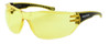 Harley-Davidson HDVZ103 Safety Glasses Sport Wrap-Around Design (Black Frame & Yellow Lens)