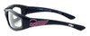 Harley-Davidson HDSZ-PK04 Safety Glasses Sport Wrap-Around Design with Foam Inserts (Black Frame & Clear Lens)