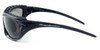 Harley-Davidson HDX822 Safety Glasses Sport Wrap-Around Design with Strap & Foam Inserts (Black Frame & Grey Lens)
