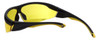 Rimless Safety Glasses S-47-NDM Z87 Safety Rated w/ Yellow Lens