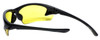 Semi-Rimless Safety Glasses S-44-ND Z87.1 Safety Rated w/ Yellow Lens