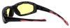 Harley-Davidson Official Designer Safety Eyewear HDSZ6701-BLK in Black Frame with Yellow Lens