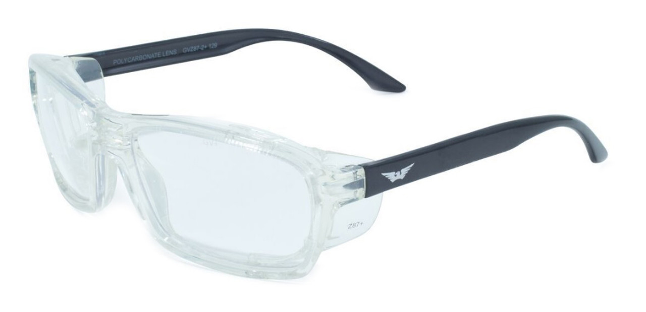 Global Vision Eyewear RX Safety Series RX-I in Black-Clear