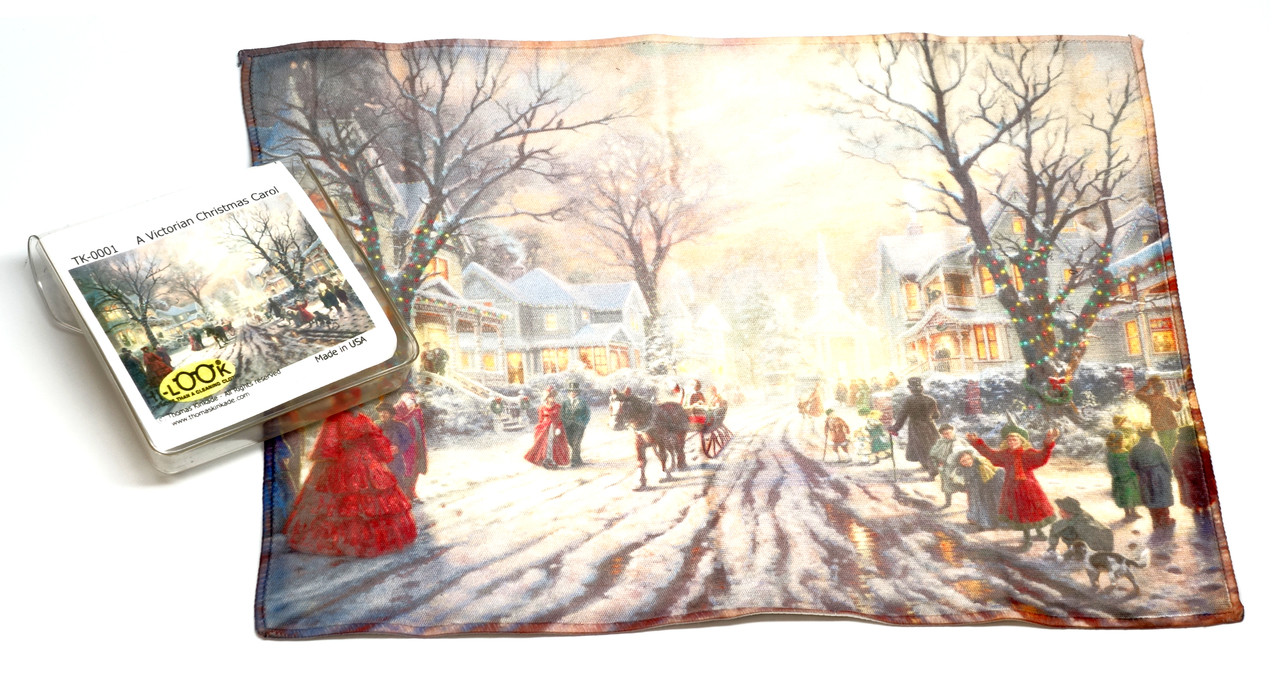 Holiday Christmas Theme Cleaning Cloth, A Victorian Christmas Carol