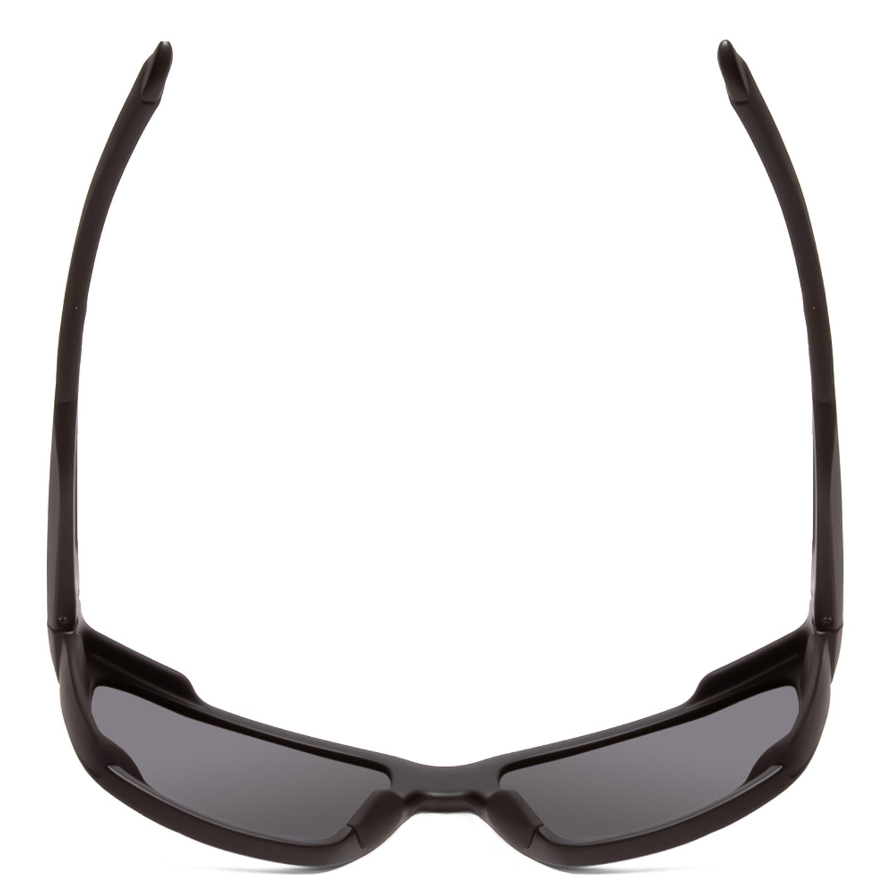 Top View of Smith Longfin Elite Unisex Wrap Designer Sunglasses Matte Black/Gray Smoke 59 mm