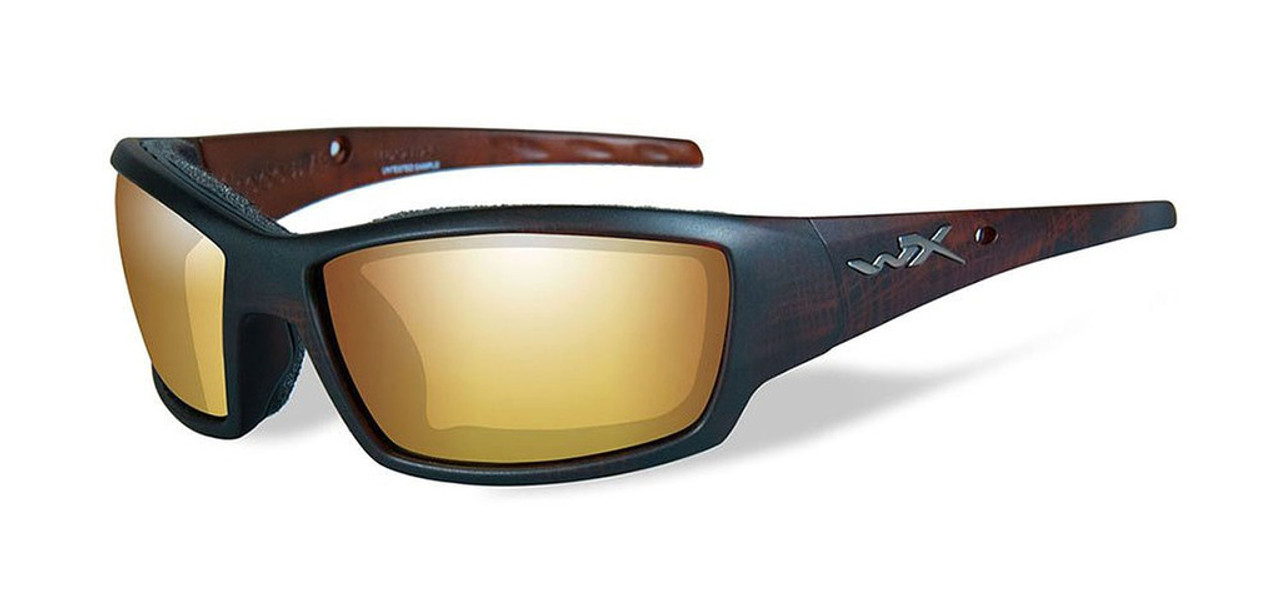 Wiley X Tide in Hickory Brown & Polarized Gold Mirror Lens