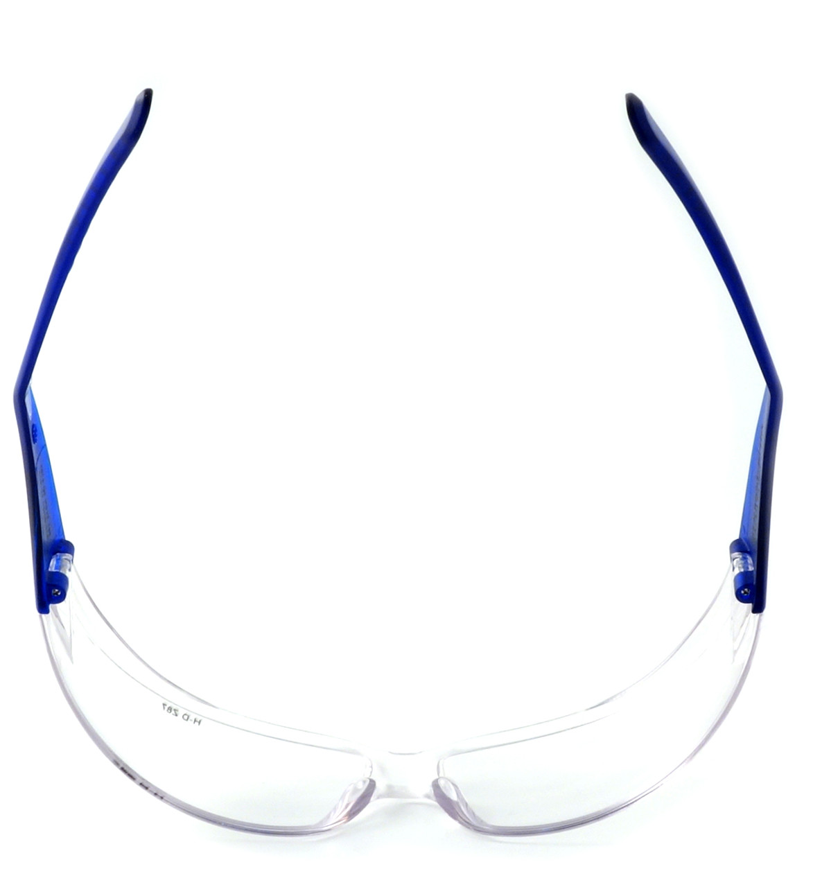 Harley-Davidson HDVZ102 Safety Glasses Sport Wrap-Around Design (Blue Frame & Clear Lens)
