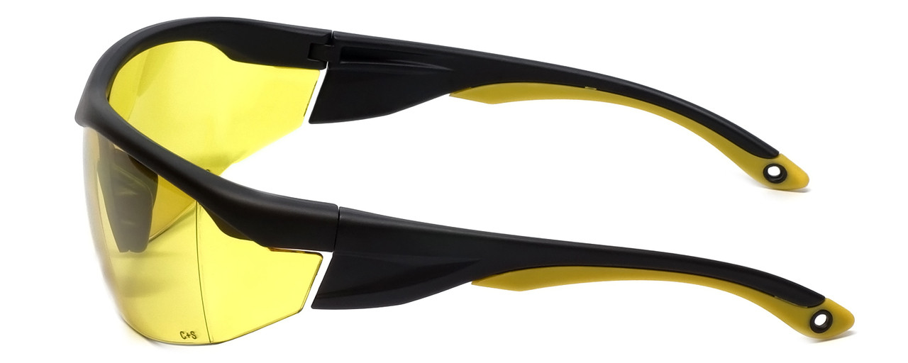 Rimless Safety Glasses S-47-NDM Z87 Safety Rated w/ Yellow Lens