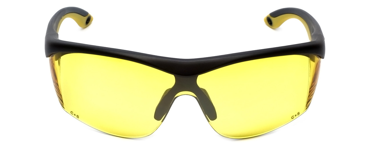 Rimless Safety Glasses S-47-NDM Z87 Safety Rated w/ Yellow Lens