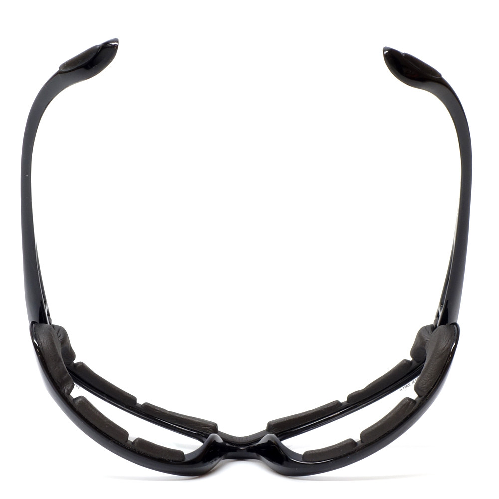 Harley-Davidson HDSZ802 Safety Glasses Sport Wrap-Around Design with Foam Inserts (Black Frame & Clear Lens)