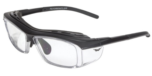 Global Vision Eyewear Full Lens RX Safety Series RX-F in Matte-Black