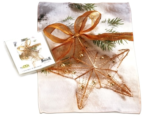 Holiday Christmas Theme Cleaning Cloth, Golden star