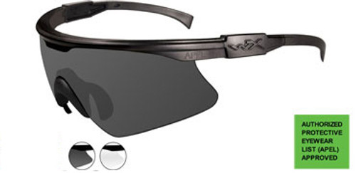 Wiley X PT-1 2 Lens Set in Matte Black w/ Grey & Clear Lenses