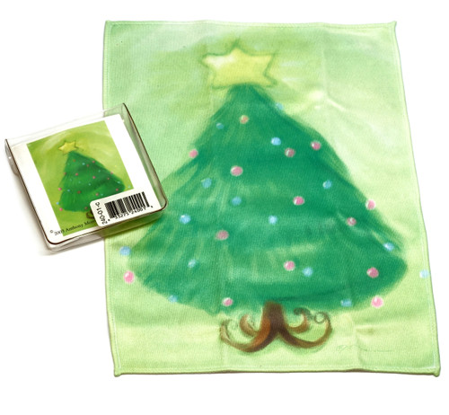 Holiday Christmas Theme Cleaning Cloth Tree
