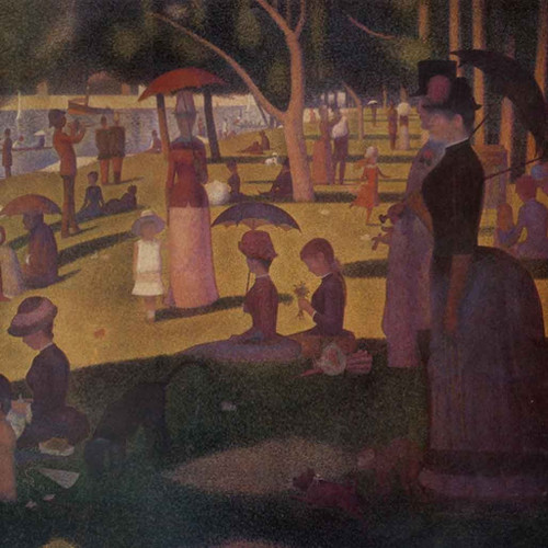 Famous Artwork Theme Cleaning Cloth 'A Sunday Afternoon on the Island of La Grande Jatte' by Seurat