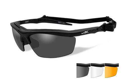 Wiley X Guard Safety Glass in Matte Black Grey/Clear/Rust Lenses