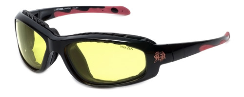 Harley-Davidson Official Designer Safety Eyewear HDSZ6701-BLK in Black Frame with Yellow Lens