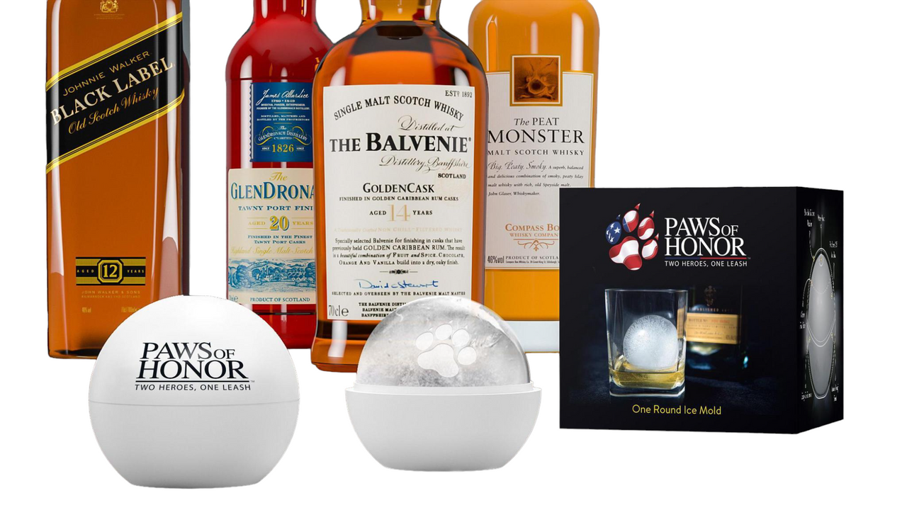 Paws Whiskey Ice Mold - Ball - Paws of Honor