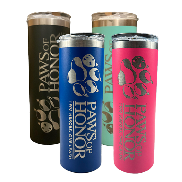 20oz SKINNY POWDERCOATED TUMBLER