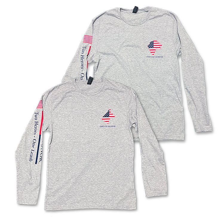 American Flag Long Sleeve - Shepherd & Labrador