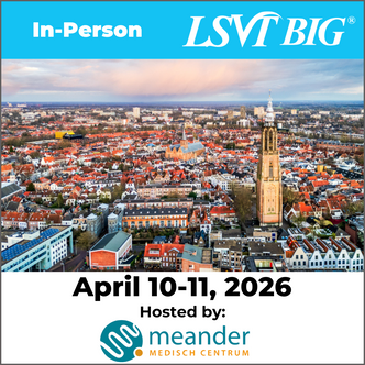 In-Person LSVT BIG Certification Course April 10-11, 2026 Amersfoort, Netherlands