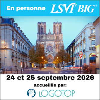 Cours LSVT BIG 24 et 25 septembre 2026 En personne (In-Person LSVT BIG Course Reims, France September 24-25, 2026)