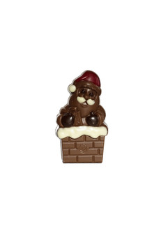 Figurine Chocolate Santa in Chimney 60g (two Santas)