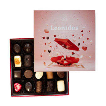 Valentine's Pink Leonidas Chocolate Gift Box with 20 Pieces