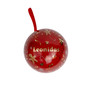 Leonidas Red Tin Christmas Ball filled with Boule de Noel chocolate balls
