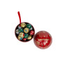 Leonidas Red Tin Christmas Ball filled with Boule de Noel chocolate balls