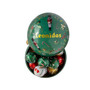 Leonidas Green Tin Christmas Ball filled with Boule de Noel chocolate balls