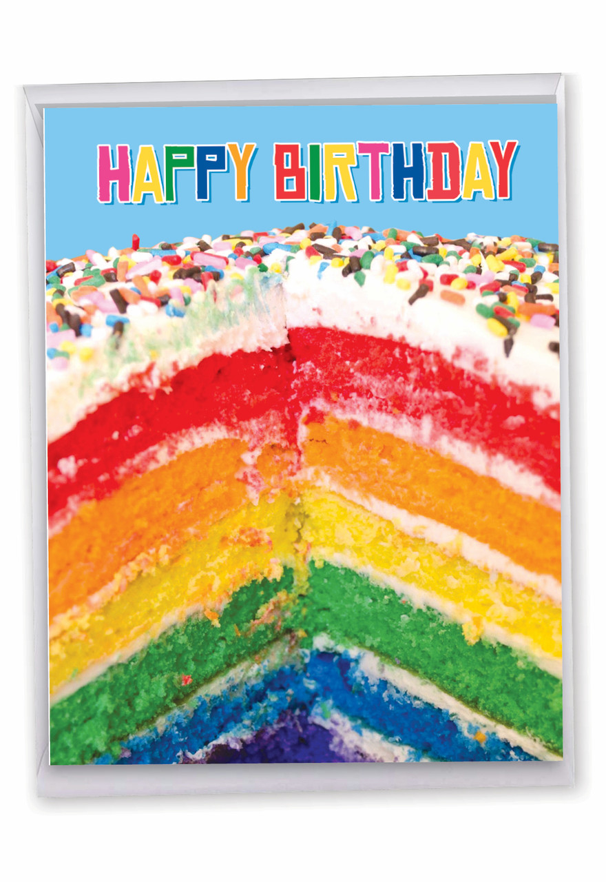 Anniversary House Rainbow Happy Birthday Cake Topper Foil | Ocado