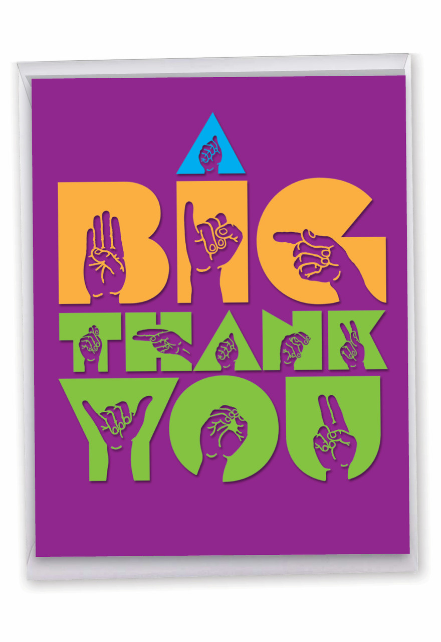 ♡ thank you ♡ Jumbo Big Signs Thank You Thank You Greeting Card