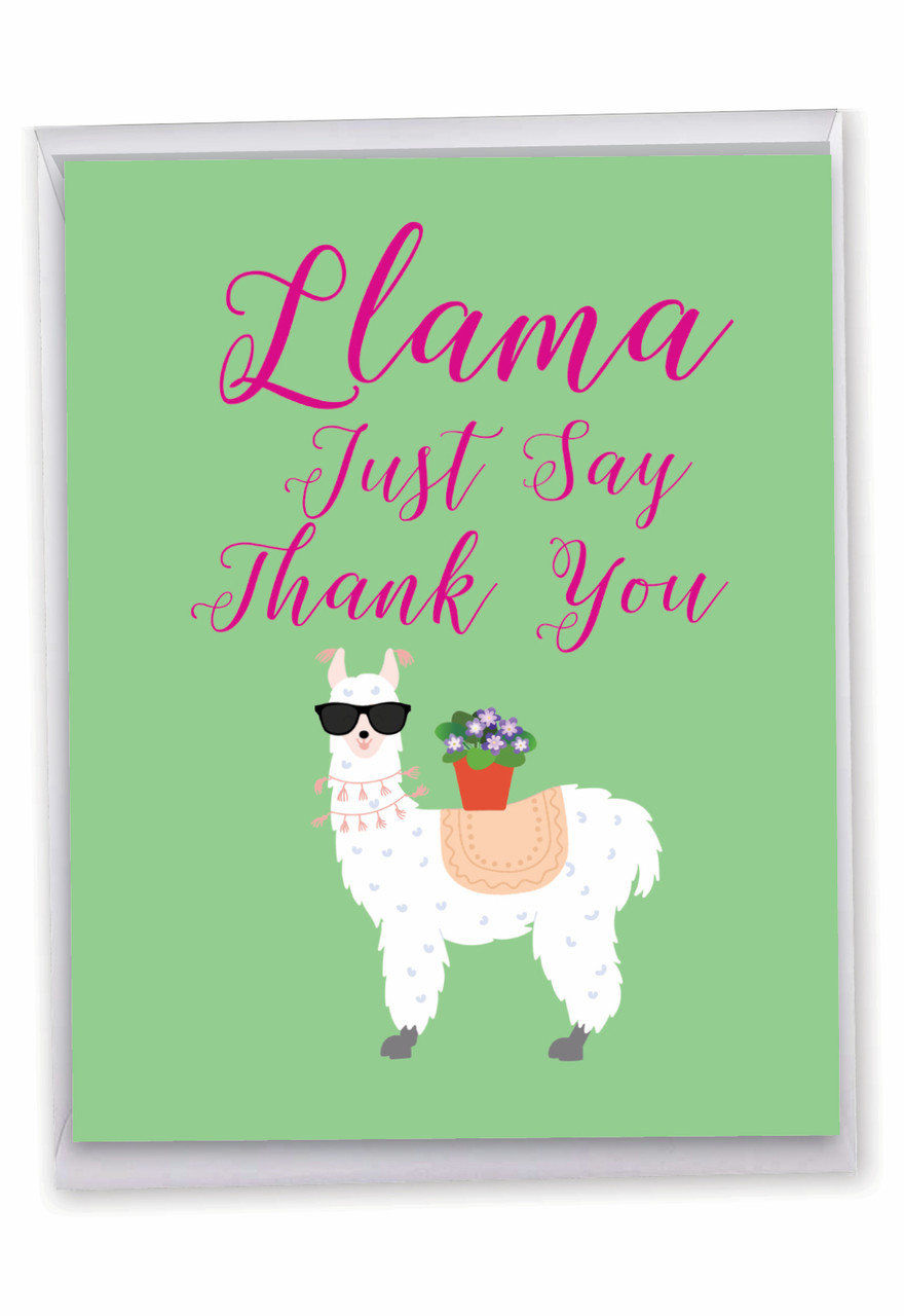 J6445JTY - Llama Just Say: Jumbo Greeting Card