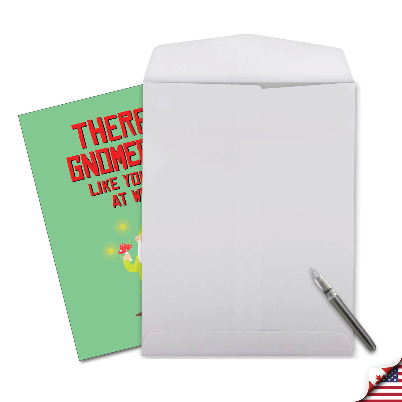 J6441ERT - Friendly Garden Gnomes: Jumbo Greeting Card