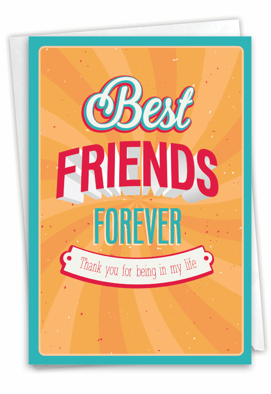 Thank You Card for Friend, Best Friend Thank You Card, Thank You