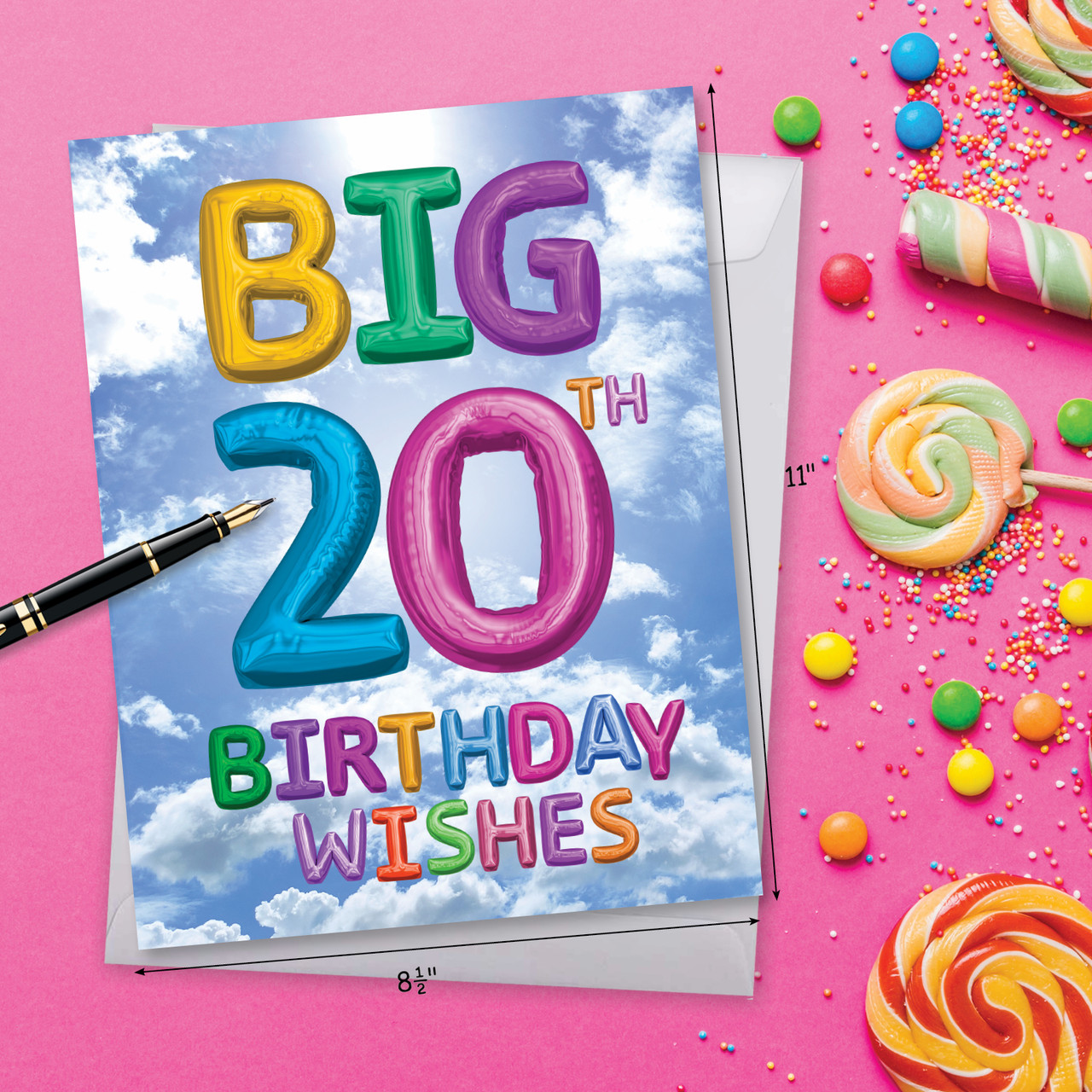 Inflated Messages - 60, Jumbo Milestone Anniversary Greeting Card -  J5651HMAG-US