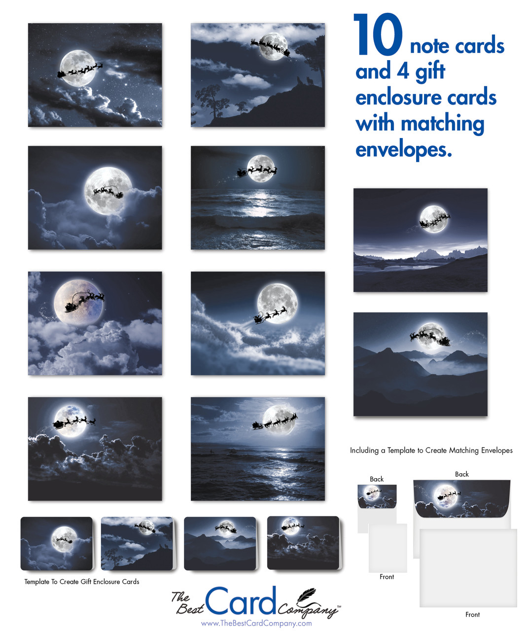 Sleigh Moon, Free Download Of Blank Christmas Notecard - S6713XSB ...