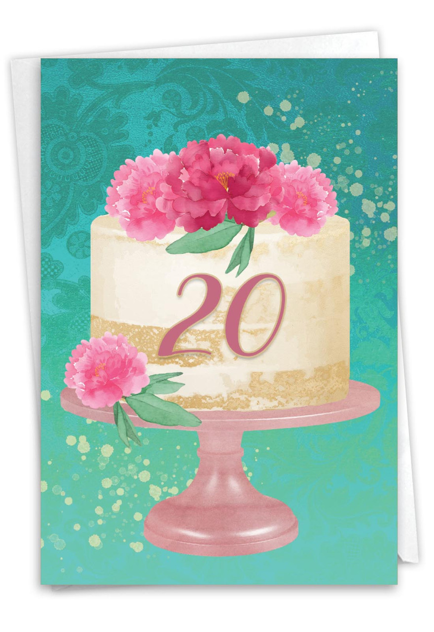 Number 20 Cake Pink/Gold | Cute birthday cakes, Cake, Number cakes