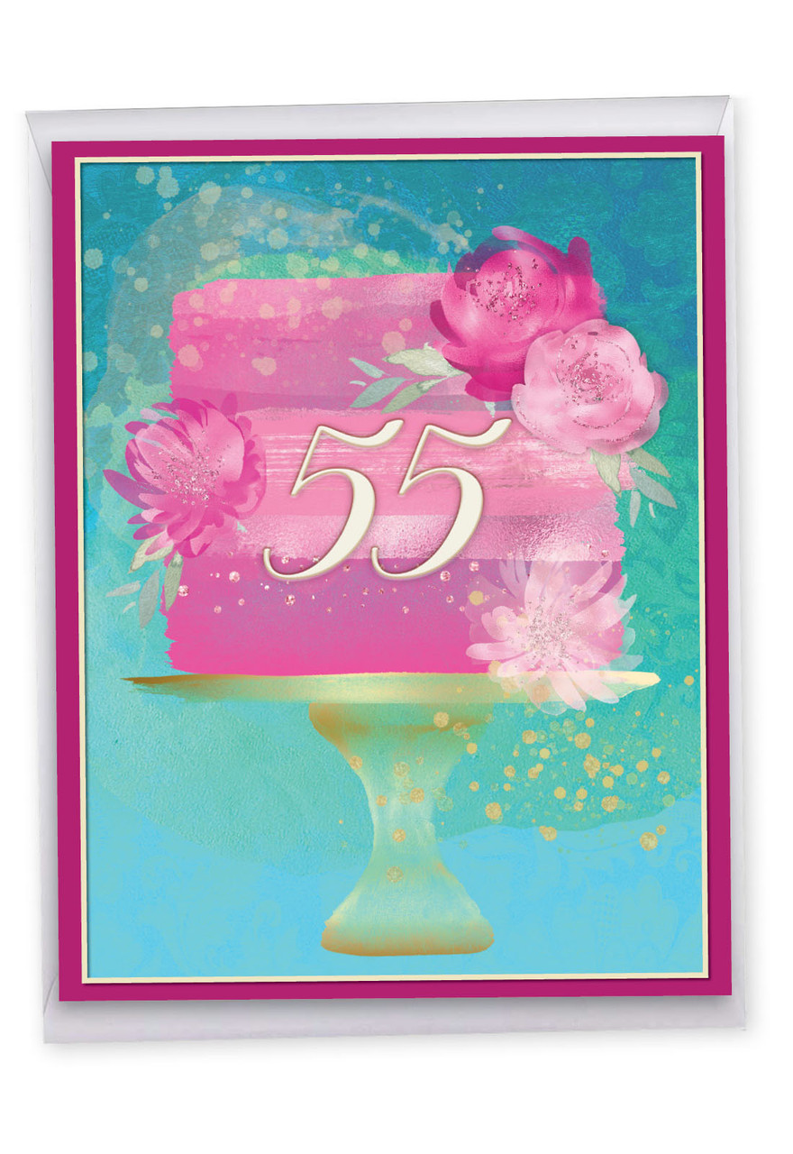 Happy 55th birthday cake topper svg, Fifty-fifth birthday