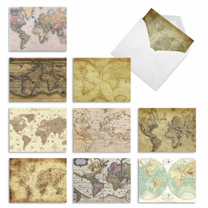 World Map Scrapbook Paper