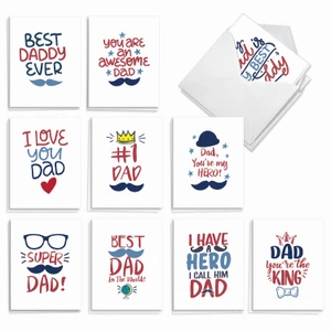 Dad Graphics, Assorted Set Of Printed Father's Day Notecards - AM10344FDG-B2x10