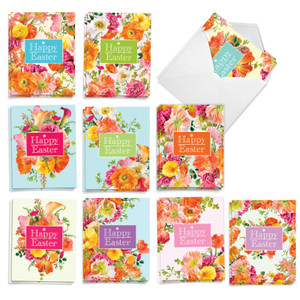 Poppy Love, Assorted Set Of Printed Blank Easter Notecards - AM10537EAB-B2x10